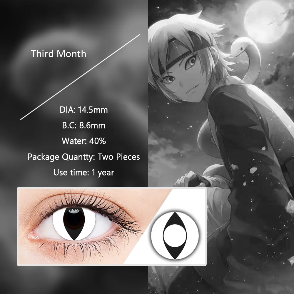 Mill creek 2Pcs/pair Contact lenses cosplay anime Gojou Satoru Halloween lens Colored Pupils for Eyes Soft Pupil High Quality