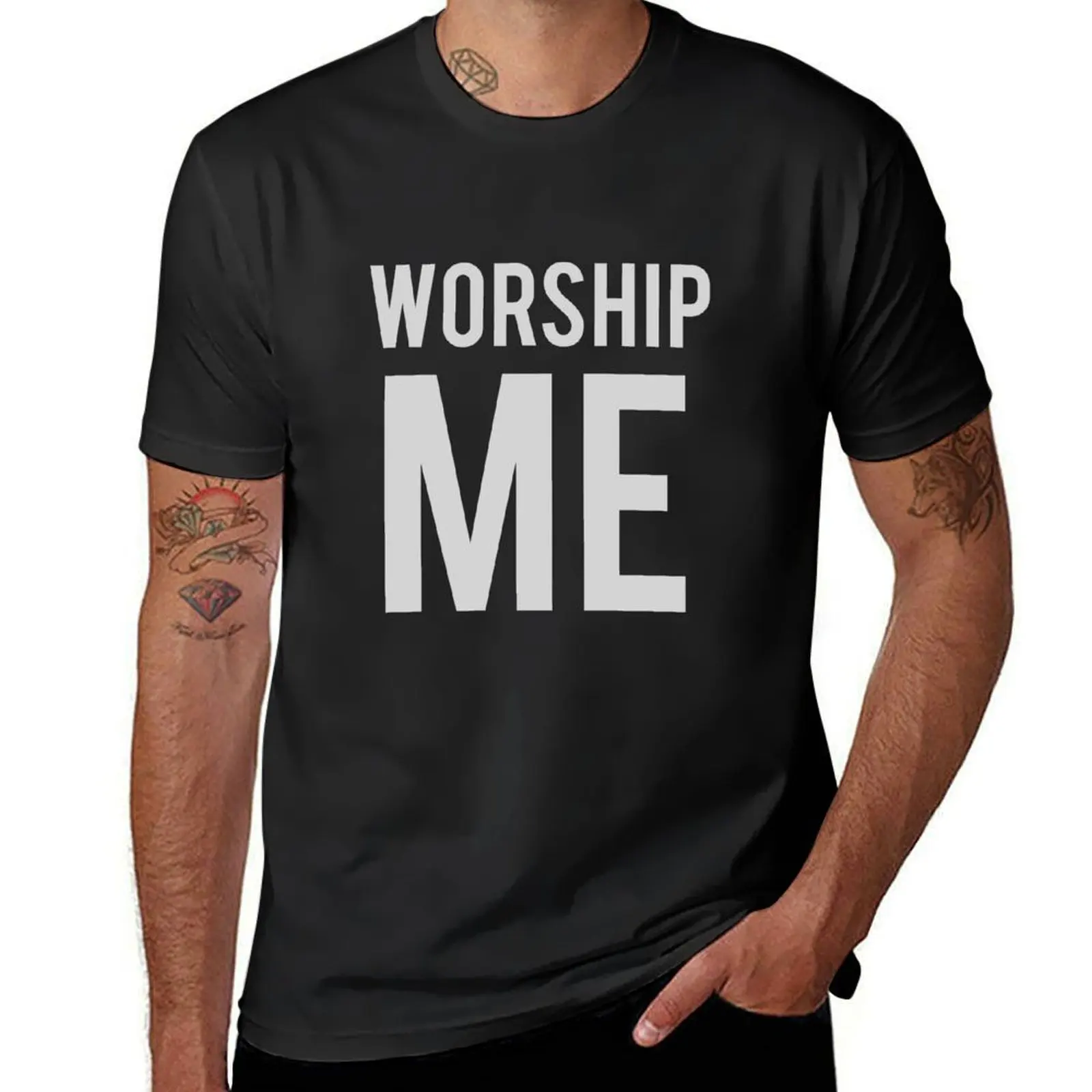 Worship Me BDSM Worship Kink Shirt T-Shirt sweat heavyweights Aesthetic clothing summer tops mens big and tall t shirts