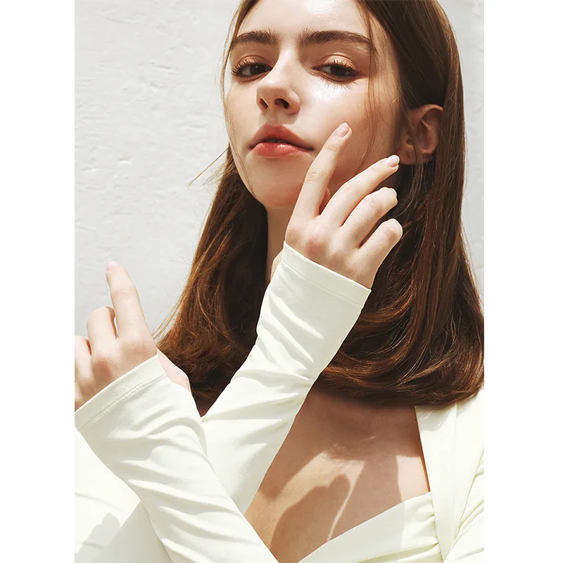 FUBEIKE Long-Sleeved Waistcoat Self-Retention Yoga Jacket Breast Shaping Fitness Sportswear Nude Seamless Running Workout Shirts