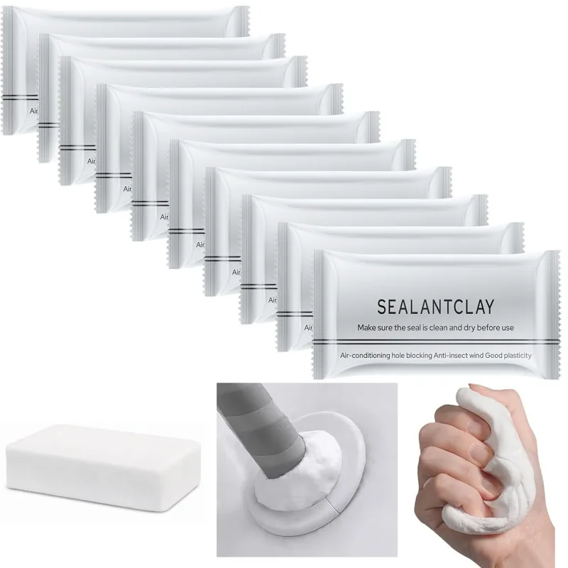 Sealant Clay, Reusable Air Conditioning Hole Seal Putty, Waterproof Insulation Gap Filler, Pest Blocking Sealing Mud for Pipe Holes, Wall Cracks