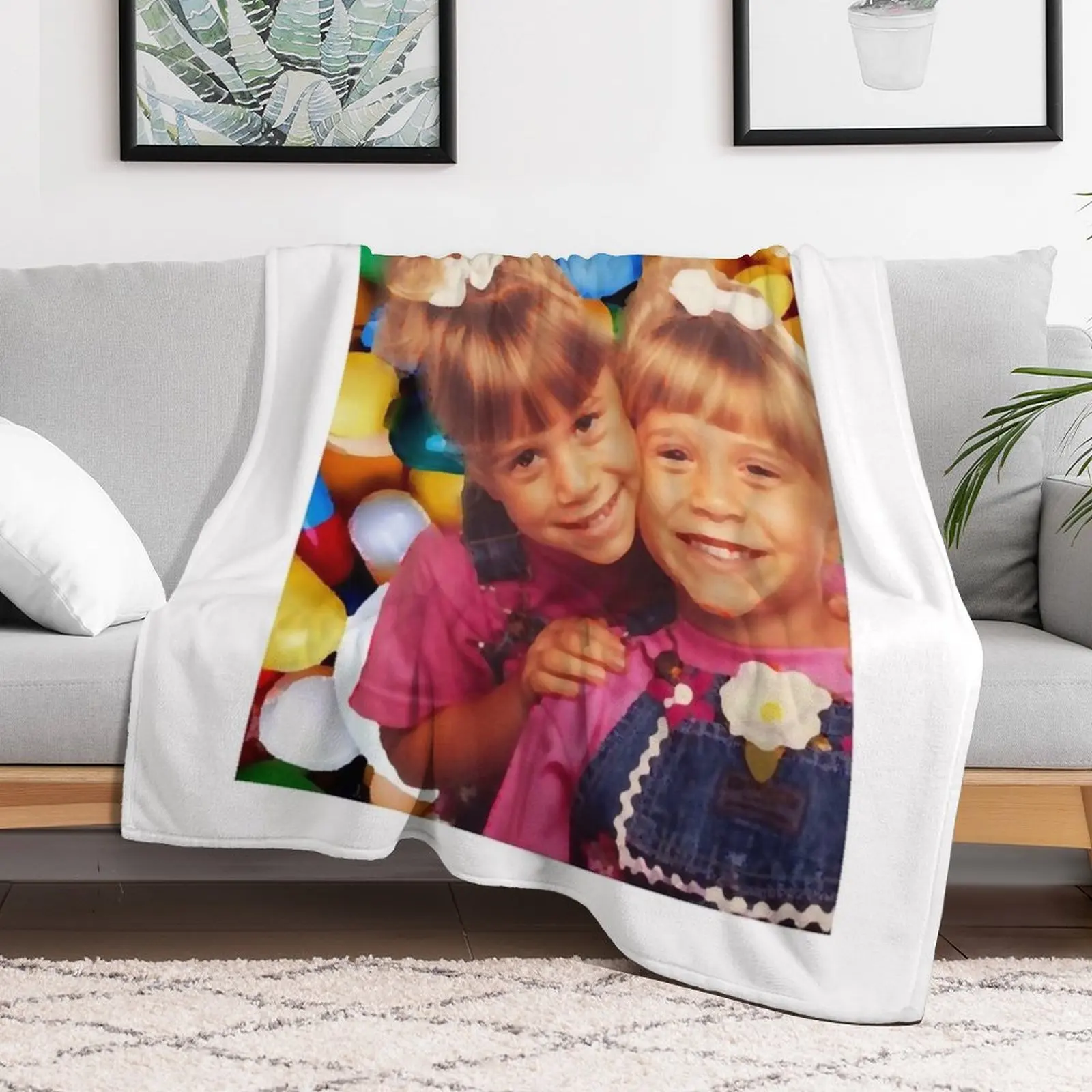 Pills and The Olsen Twins Graphic Throw Blanket