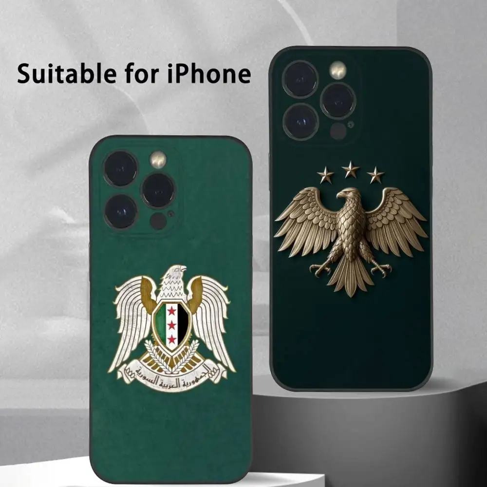 

Eagle Syrian Arab Cool Phone Case For IPhone 15 14 13 12 11 Pro Xs Max Mini XR X 7 8 Plus Black Frosted Soft Shell Funda