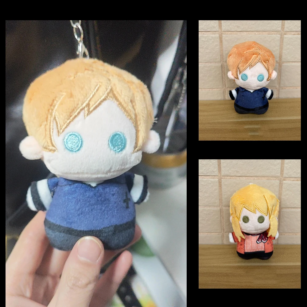 

Funny Cool Eyes 10cm Anime Resident Game Evil 9 Leon Scott Kennedy and Ashley Graham Plush Toy Keychain Bag Pendant Plushie Doll