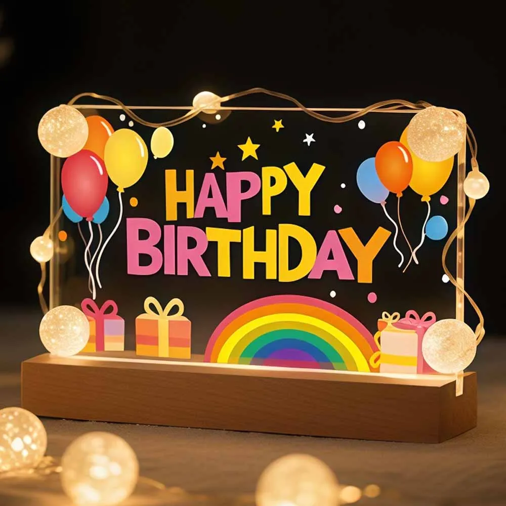 

Happy Birthday Neon Sign for Wall Decor, LED Light Sign for Party, Room, Club, Bar, Birthday Wall Decoration Gift