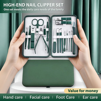 Professional 7/10/12/18 Piece Nail Care Kit Stainless Steel Manicure & Pedicure Set Nail Clipper Set with Travel Case