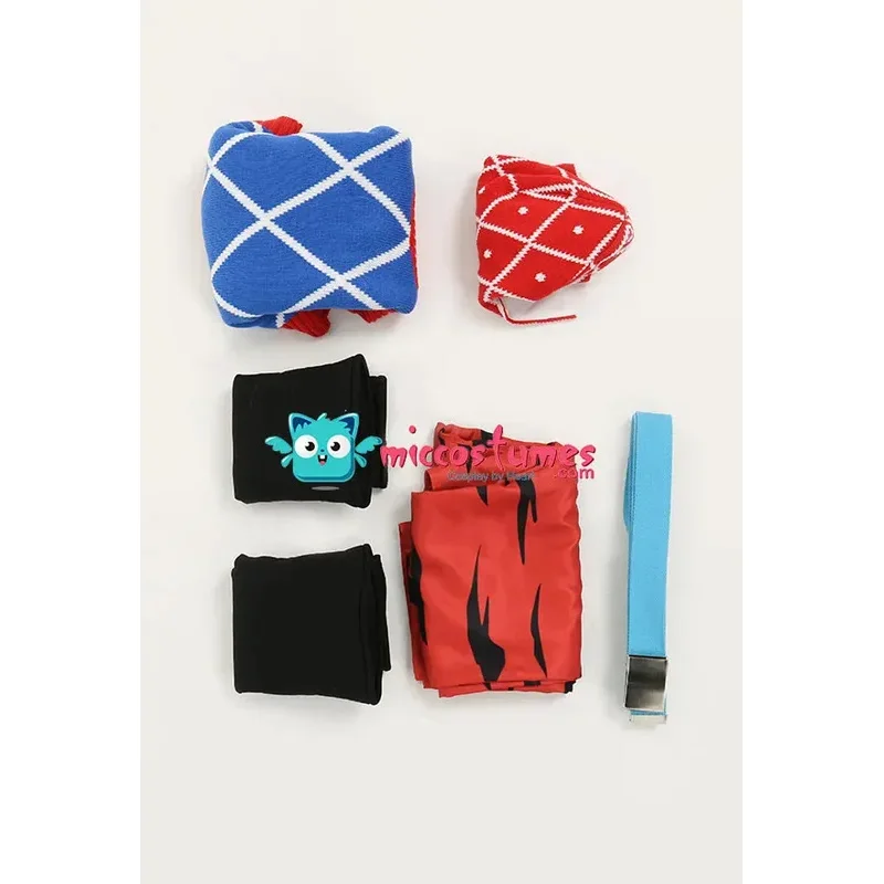 Miccostumes 유니섹스 Guido 코스프레 의상 스웨터 바지 모자와 벨트