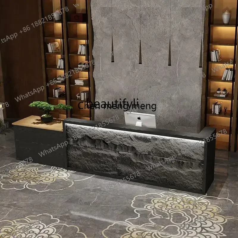 H134 New Chinese front desk Beauty shop Retro bar Food & Beverage B & B checkout page Hotel reception desk