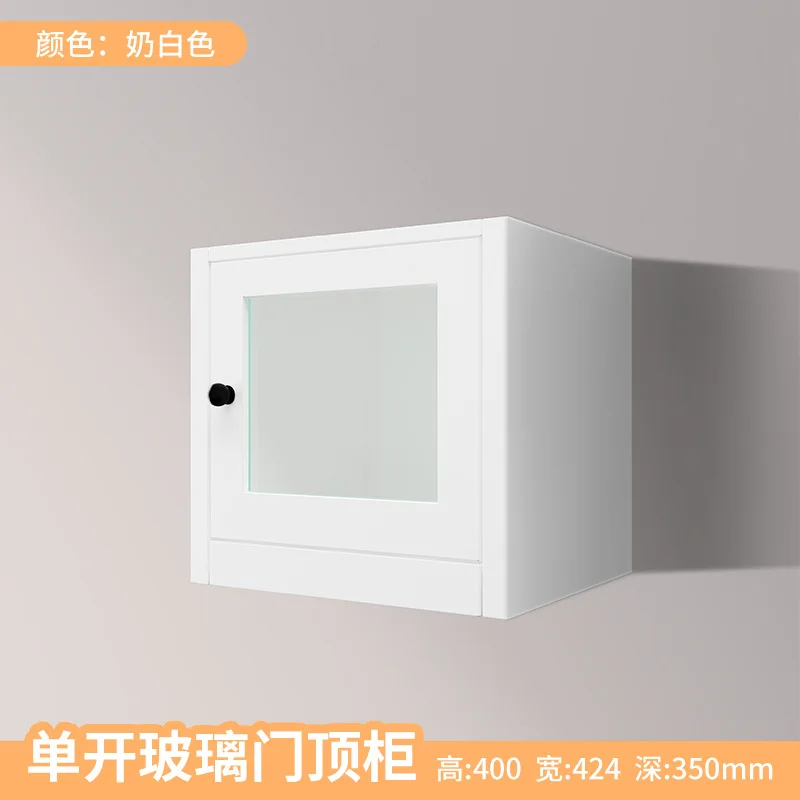 Combination bookcase, glass door storage cabinet, floor-to-ceiling display cabinet, living room display cabinet, household cream