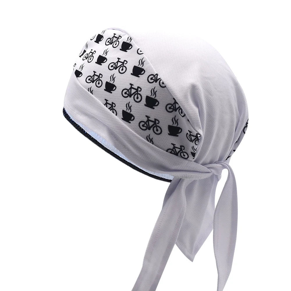 Classic Men White Cycling Cap Headscarf Summer Outdoor Running Headscarf