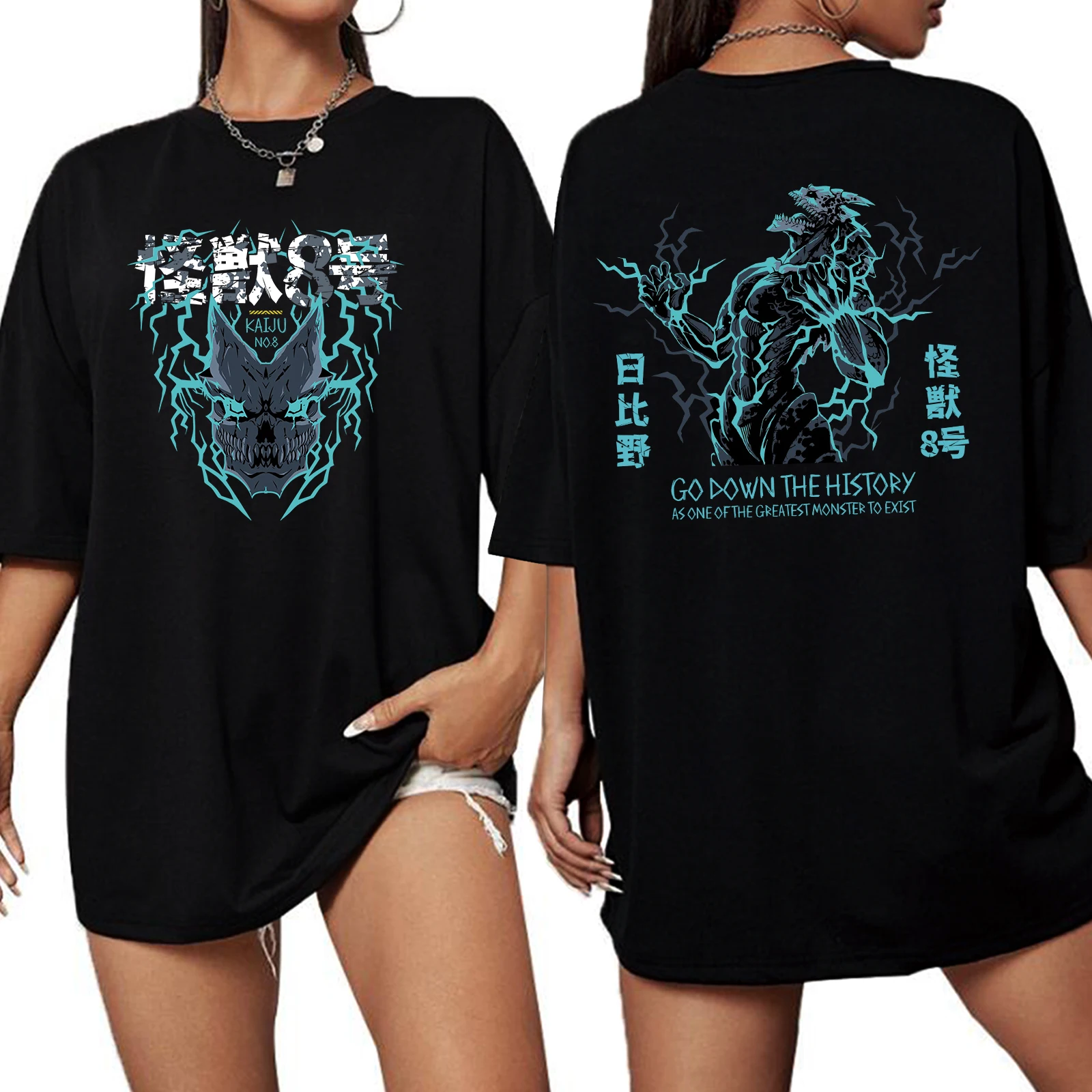 

Kaiju No 8 2025 футболка с комиксами японского аниме, двусторонние рубашки с круглым вырезом и короткими рукавами, подарок для фанатов
