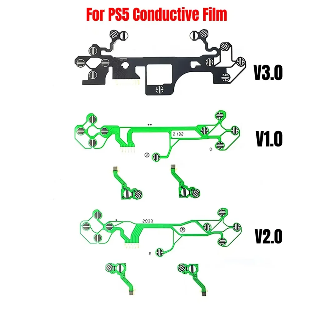 1 peça de substituição original para ps5 película condutora v1.0 2.0 3.0 game pad controlador botão cabo flexível fita v1 v2 v3