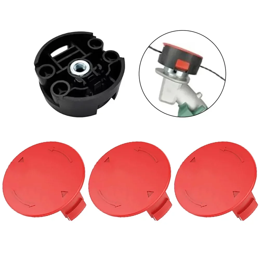 

AFS 23-37 Lawn Mower Accessories Bundle 3 Hats And 1 Base For Bosch AFS 23-37 Lawn Mowers Replacement Parts Red Lid F016F04841