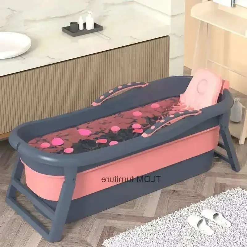 Modern Plastic Folding Bathtub Adult Half Body Bath Basin Ice and Hot Bath Portable Bathtubs Winter Spa Bath Artifact