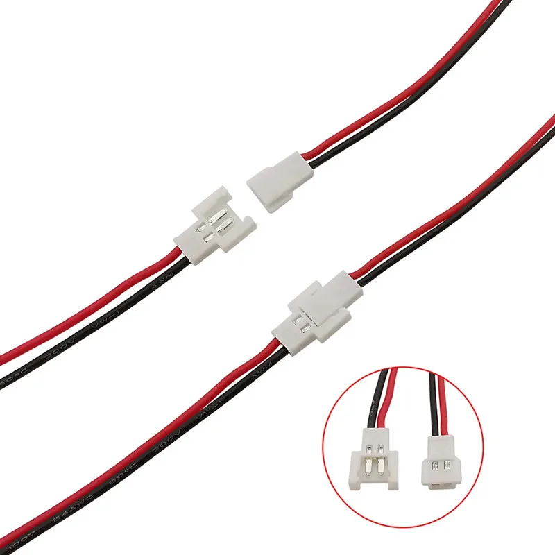 5-50Pcs MX 2.0MM 2 Pin Wire Cable Plug Connector Male and Female Battery Charging Cables 2P Aerial Docking 15CM 26AWG