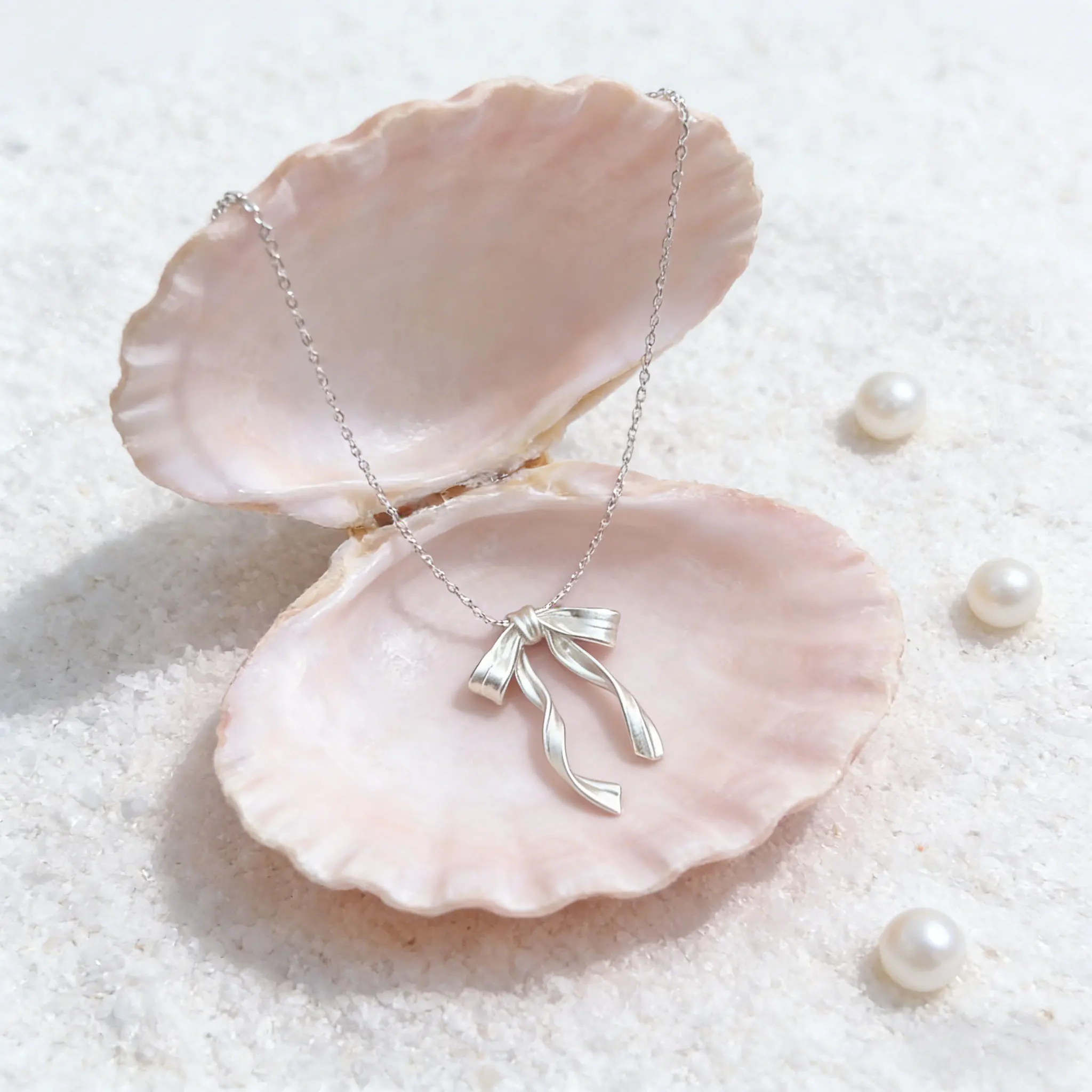 

Ribbon Bow Fairy Necklace 1Pc - Sweet Ideal Accessory for Teen Girls' Daily & Date Wear