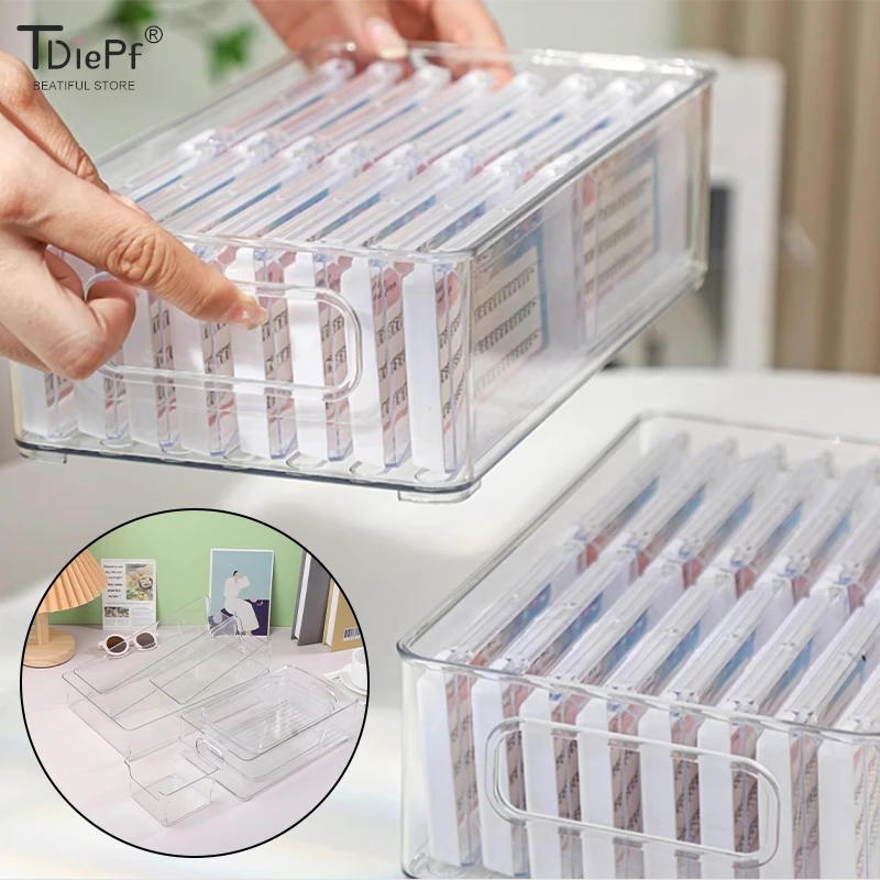 Transparent Multi Size False Eyelash Storage Box For Eyelash Extension Tool Organizer Lash Lift Accessories Desk Office Storage