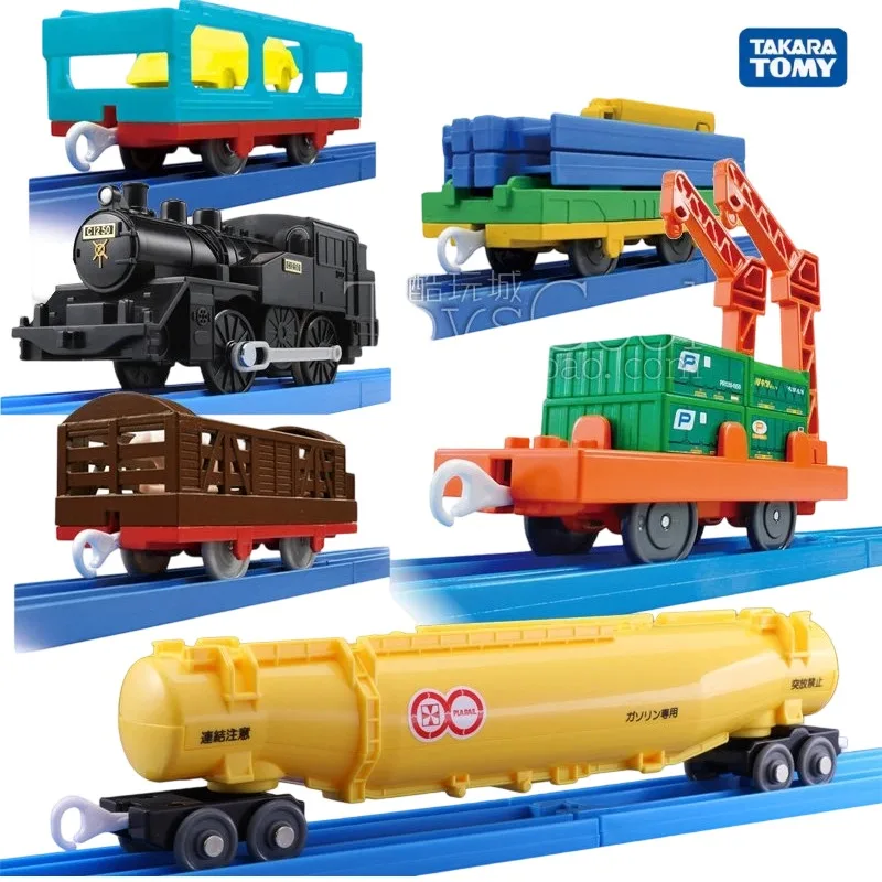 TAKARA TOMY Plurululu KF Animal Transport Vehicle - Truck, Tanker, Train Engine, Carriage, Car Model, Boys' Toy.