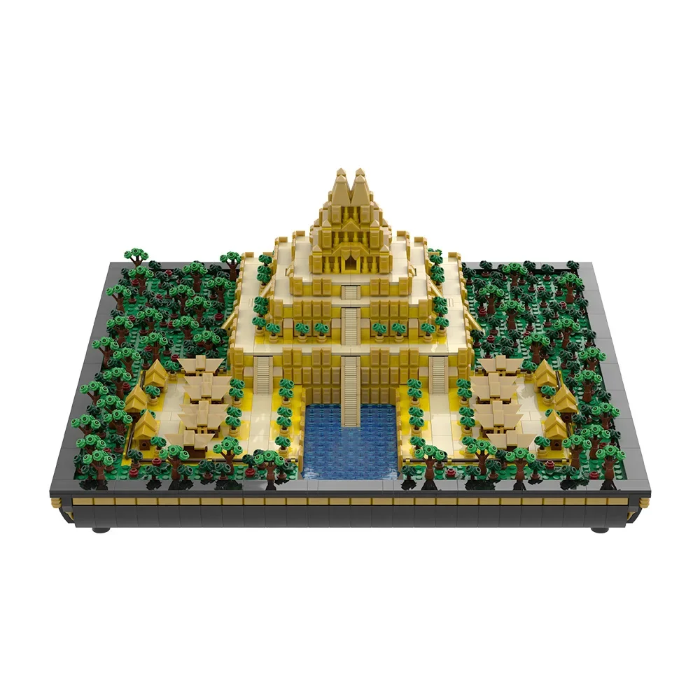 MOC El Dorado modelo de microconstrucción bloques de construcción arquitectura Cultural la pirámide dorada ladrillo juguete regalo para adultos