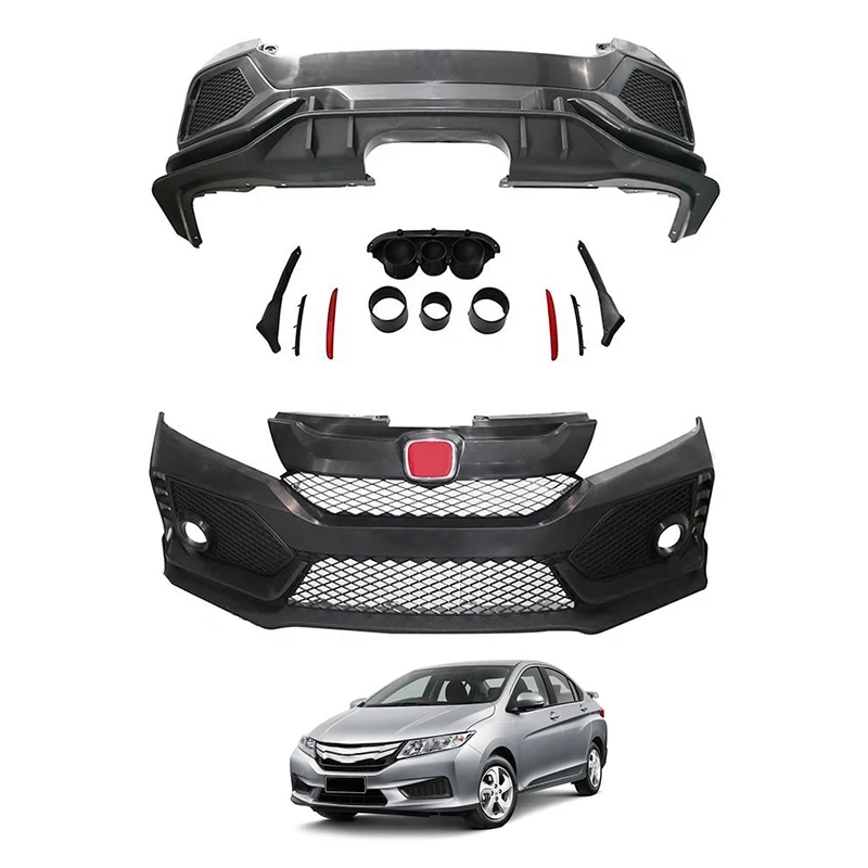 

Hot Selling for City Type R Style Bodykit PP ABS Material Bumper Body Kit for 2015-2019 for