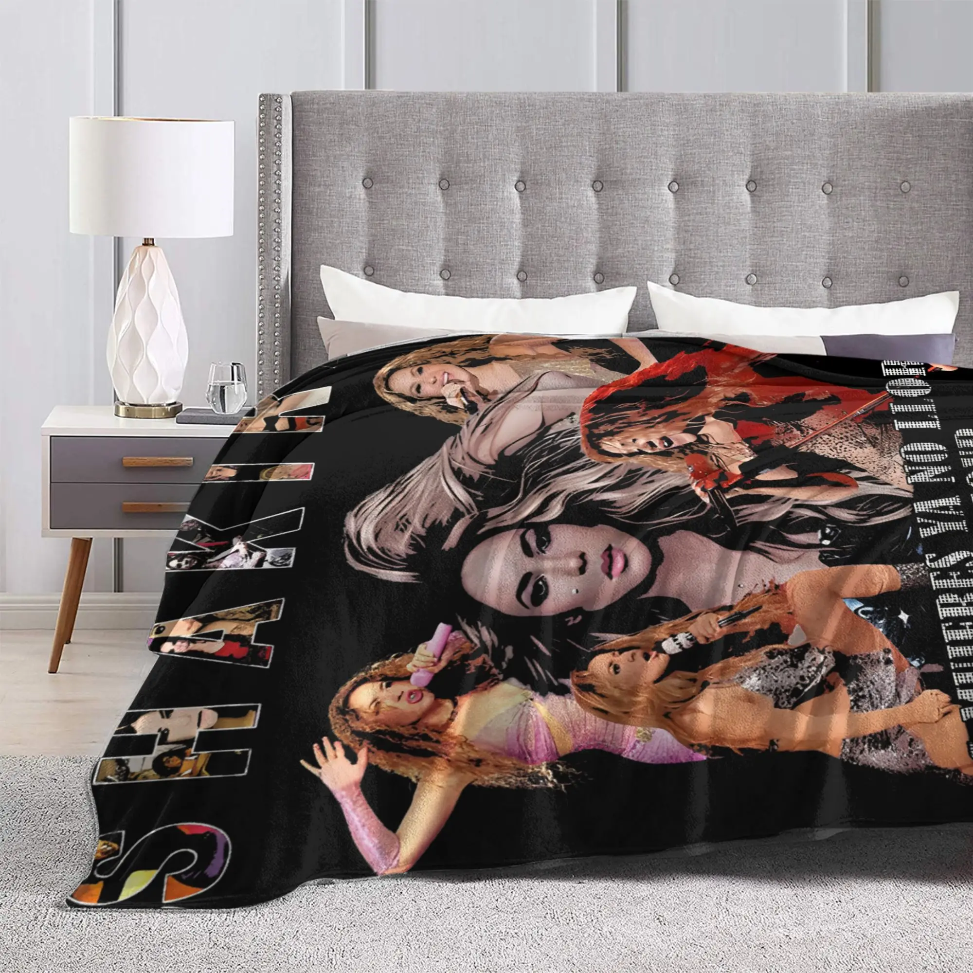 Shakiras Colombialas mujenres ya no lloran Blanket  Flannel Funny Warm Throw Blankets for Coverlet Spring/Autumn