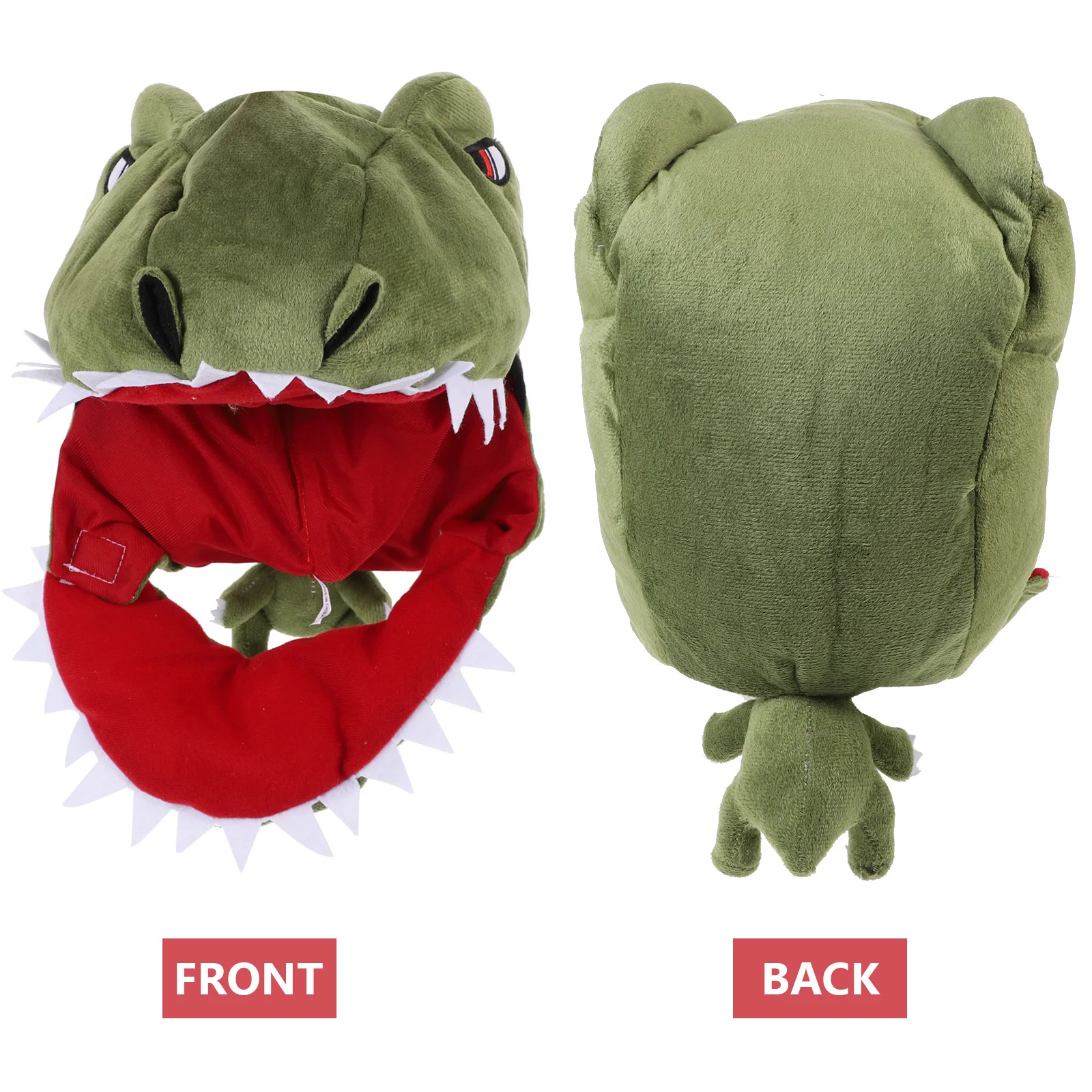 1 Pieza de Sombrero con Forma de Dinosaurio, Verde, Cálido para Invierno, para Fiestas, Actuaciones, Cosplay, Festivales, Accesorios para Fotos, Sombrero Decorativo