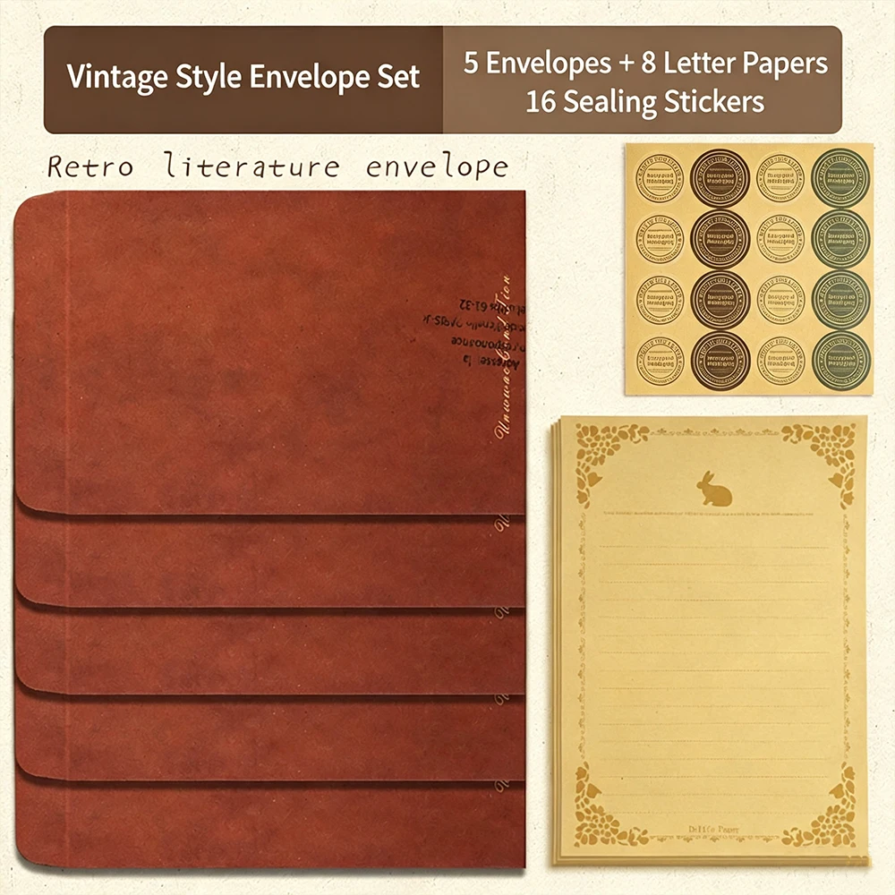 European Retro Envelope Kraft Paper Creative Simplicity Antique Style Niche Blank Book Letter Paper Envelope Love Letter