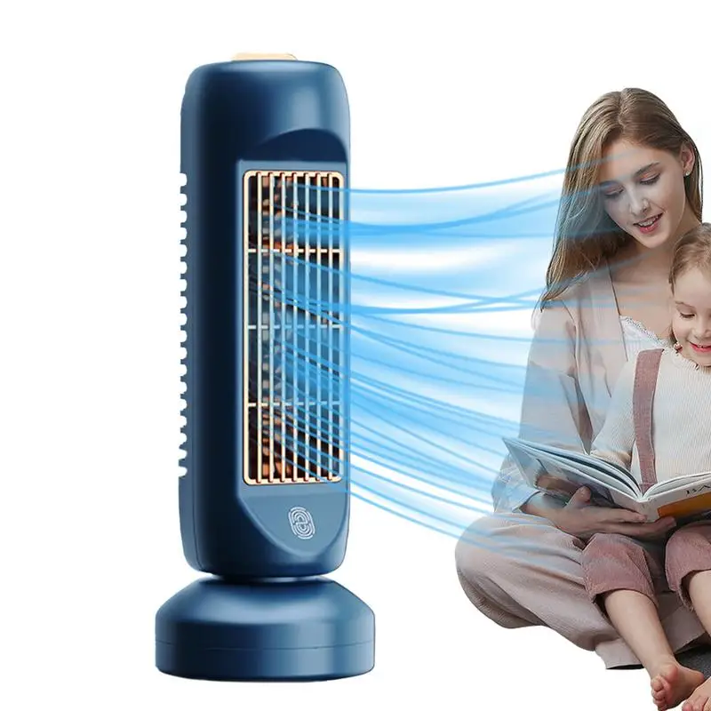 

Small Tower Fan Oscillating Quiet Tower Fan 2400mAh Personal Fan Desktop 3 Speed Fan For Desktop Home Work Summer Students