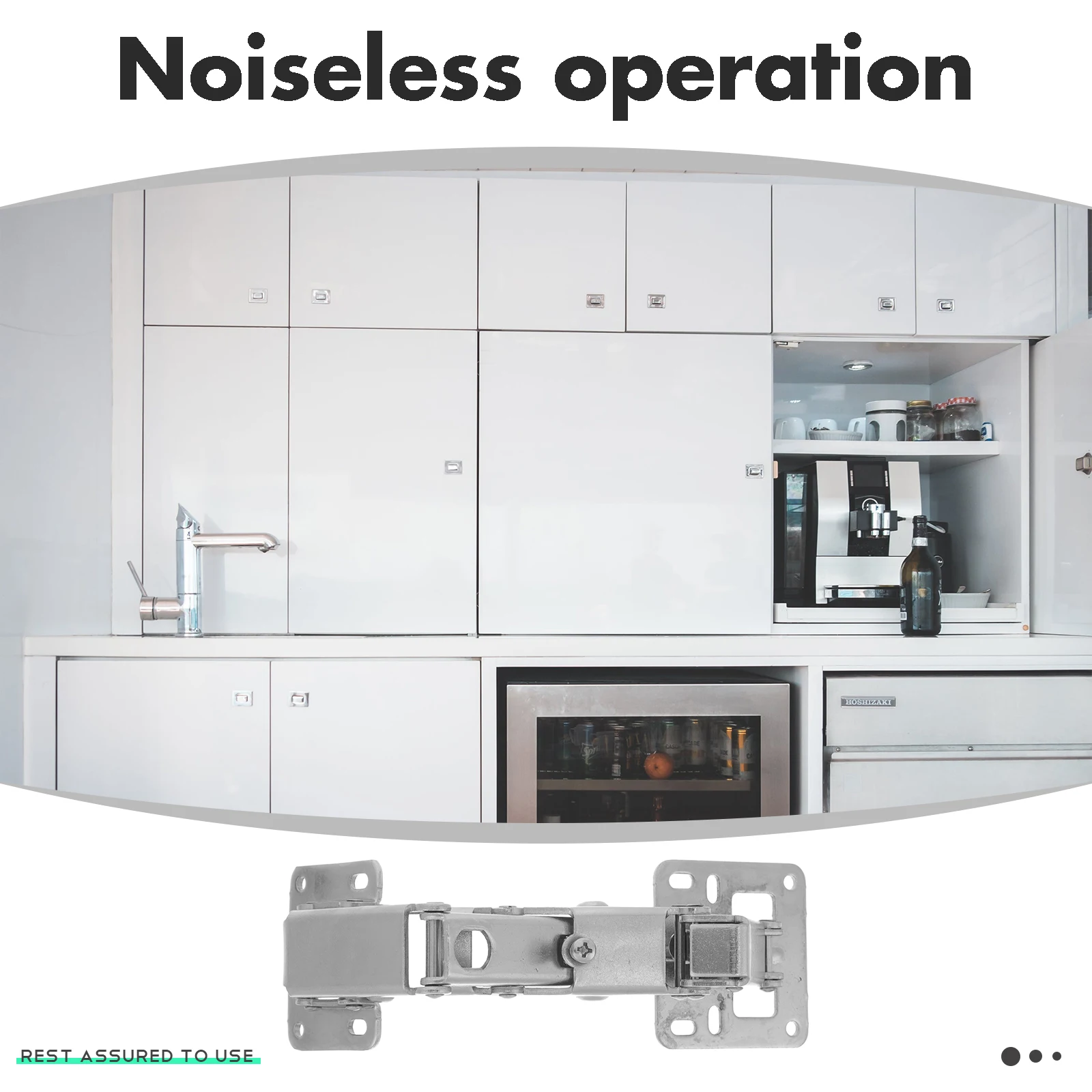 

Heavy Duty 170 Degree Opening Angle Easy Install No Drilling Durable For Thick Doors Smooth Operation With Screws Cabinet