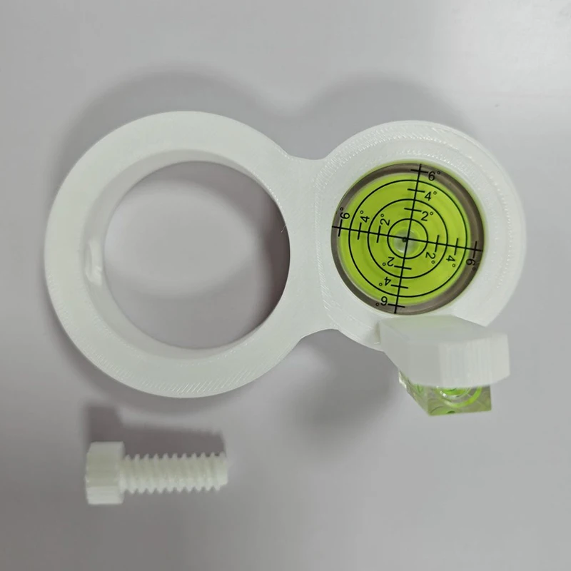 Pequeño nivel de burbuja circular, nivel de taladro, precisión, portátil, herramienta de diseño de medición, redondo para taller de trabajo, blanco