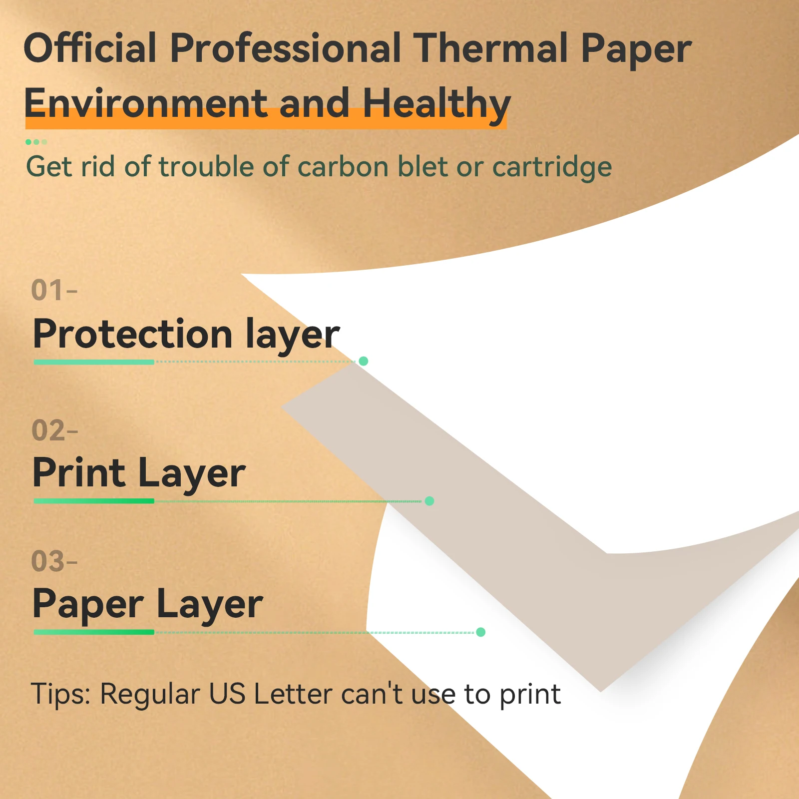 Long time Storage Or Quick-Dry Thermal Paper 100 sheets / Transfer Thermal Paper 25 Sheets For A4 Thermal Printer Study Office