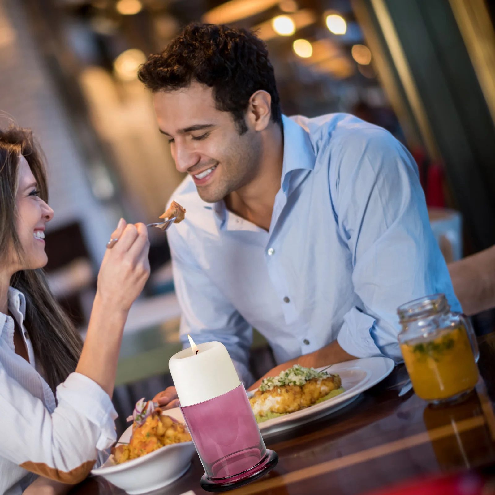 

1Set Glass Holder Table Centerpiece Dust Cover Decorative Candlestick Elegant Romantic Home Wedding Party Decor