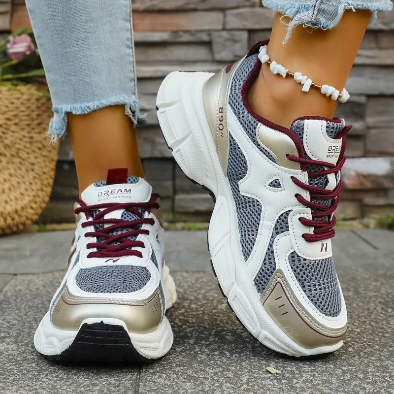 

НОВЫЕ женские осенние повседневные кроссовки на флисовой подкладке, легкие противоскользящие туфли на толстой подошве, новинка Женская Обувь