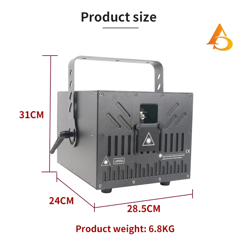 Лазерное освещение для сцены и дискотеки, 8 Вт
