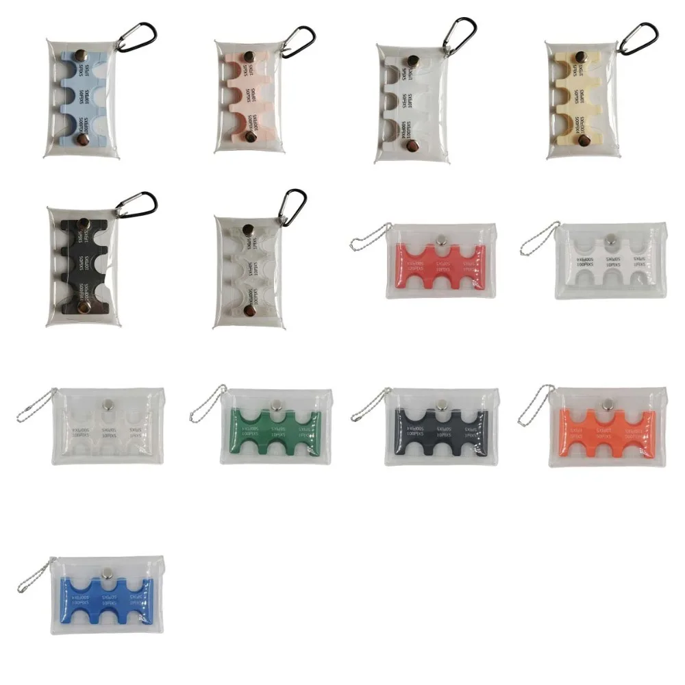 Clear PVC Plastic Bag Japanese Coin Holder Coin Pocket Case Purse Wallet Holder Coin Storage Box Transparent Multi-position