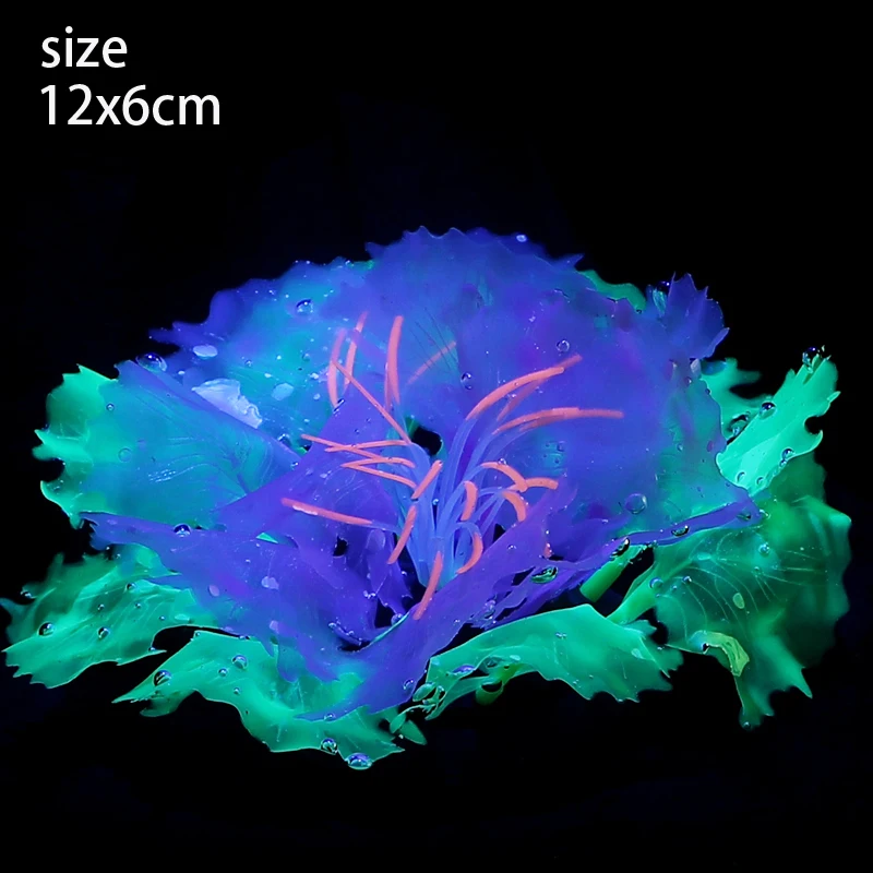 Artificial False Flower Emulation Silica Gel Aquatic Plant Ornaments Aquarium Underwater World Fish Tank Landscaping Decoration