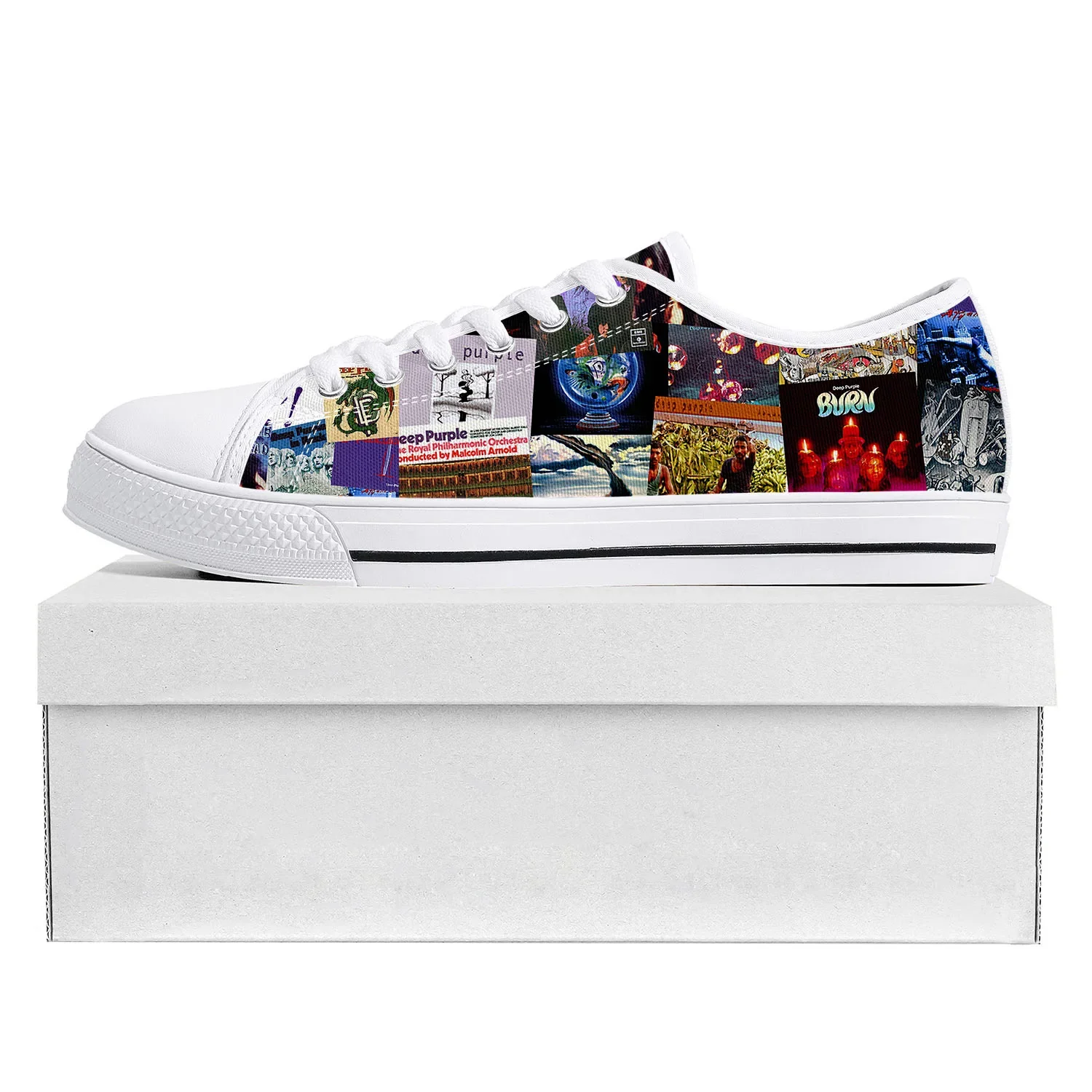 Deep Purple Heavy Metal Rock Band Low Top High Quality Sneakers Mens Womens Teenager Canvas Sneaker Couple Shoes Custom Shoe