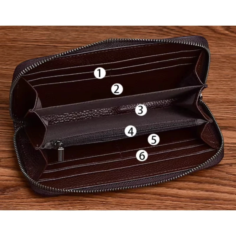 Retro Embossed Flower Genuine Leather Women's Wallet Multi-funcational  Coin Purse Card Holder Vintage Ladies Clutch Purse