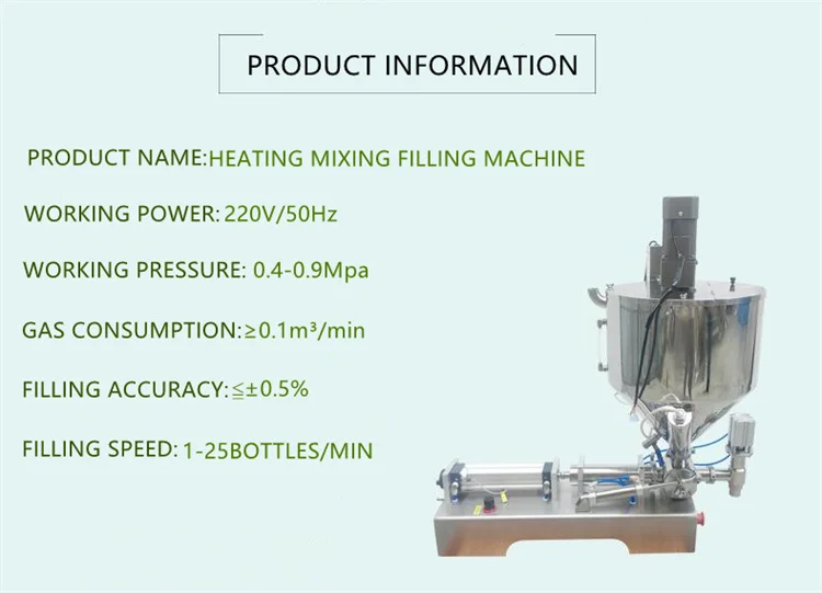 Horizontale Worstvulmachine Vaseline Mengmachine Kwantitatieve Verfverwarmingsvulmachine