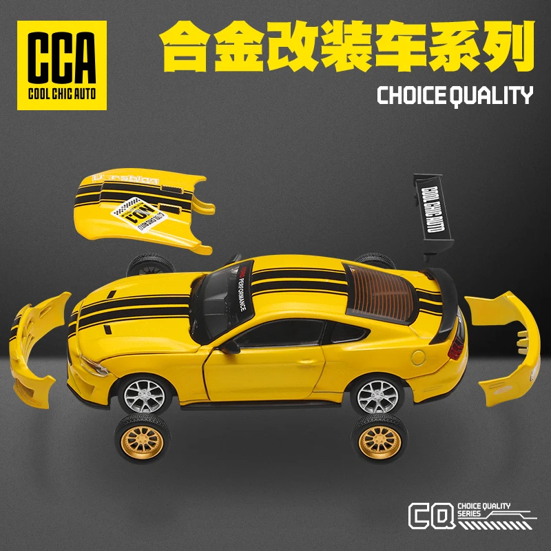 1/42 2018 Ford Mustang GT Alloy Model Car Diecast Metal Assembly Modification Series Miniature Vehicle Collection Toy Car