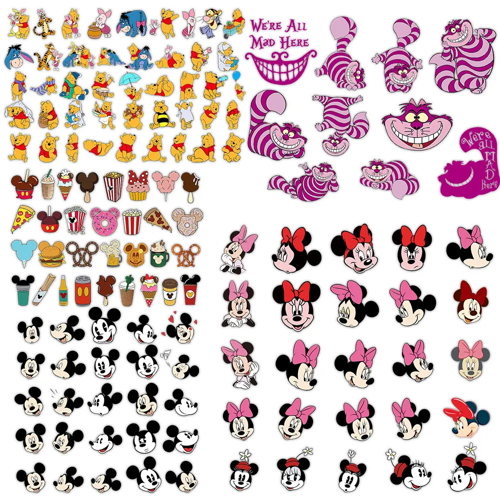 Bundles Sale Mini Size Design Iron on Tranfers Thermal Stickers Heat Press Decals for Clothes