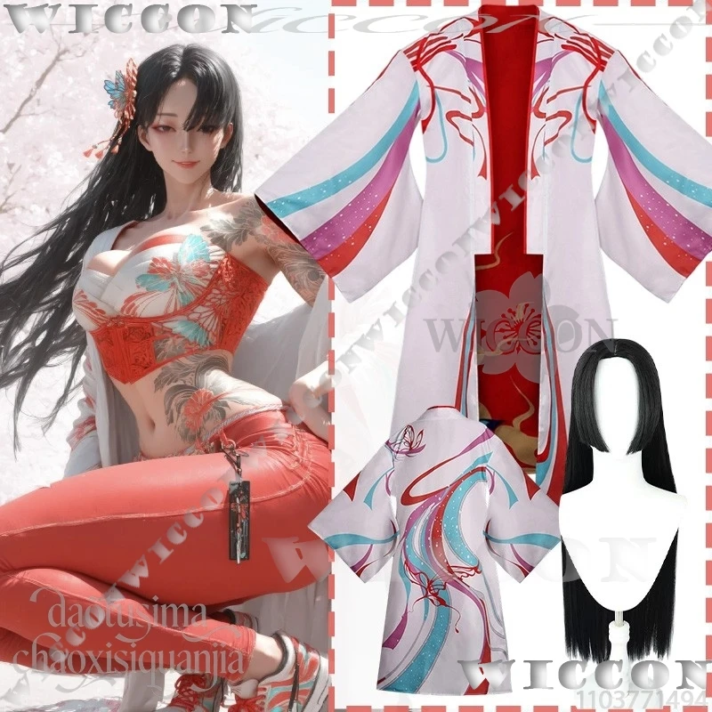 

Streett аниме игра Fighterrr 6 косплей Mai Shiranui костюм сексуальное японское кимоно длинное пальто красный узор Jirai Kei для девочек Хэллоуин