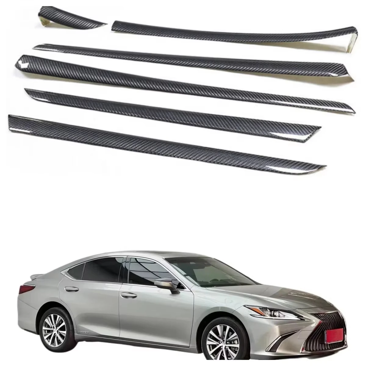 

Suitable forLexus ES300H 200 260 350 6-piece Set of Dry Carbon Fiber Display Front and Rear Door Panels