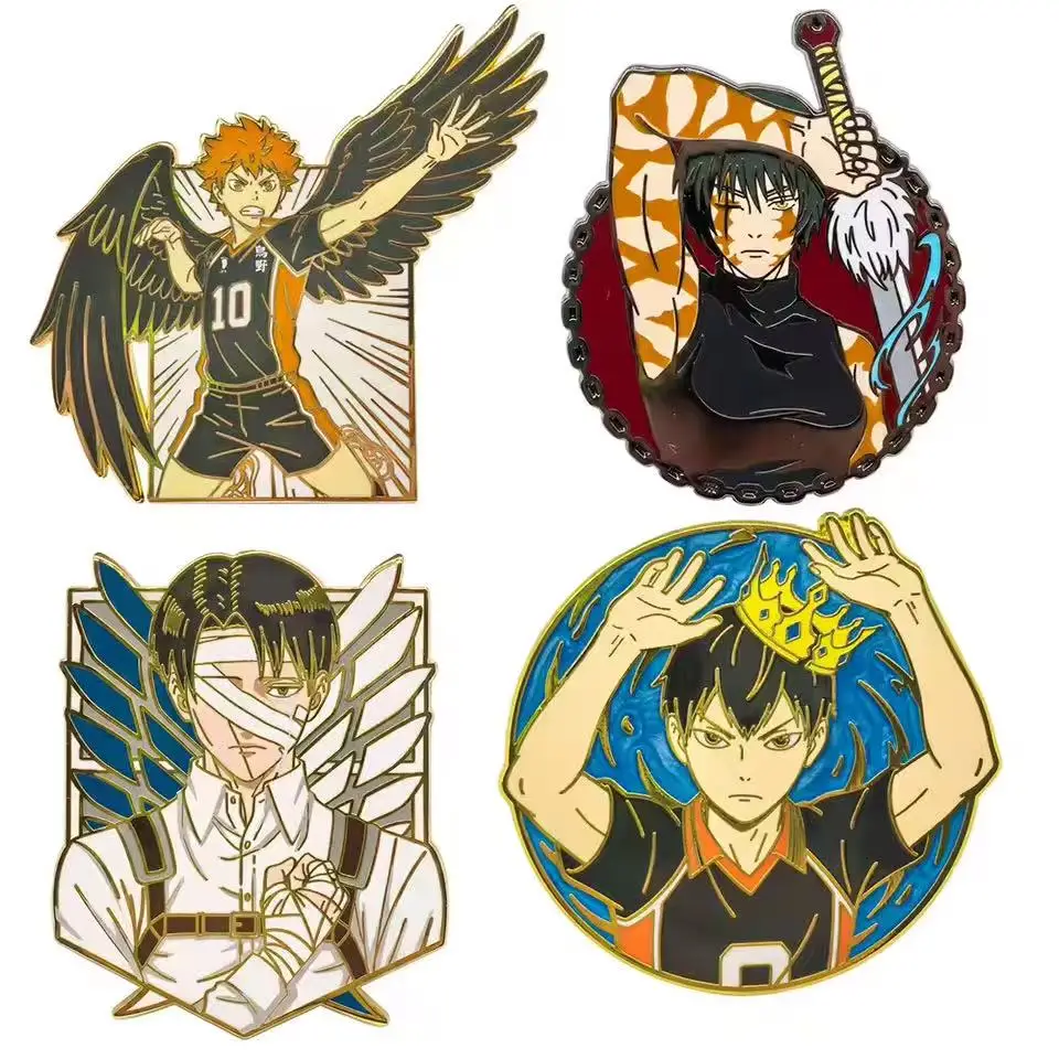 Anime Comic Cartoon Enamel Pin Lapel Bag Pins Kawaii Anime Badges on Backpack Brooch for Clothes Gifts for Friends