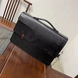 Seetoo Double-Layer Fastener Briefcase Personalized Color Customized Office Bag