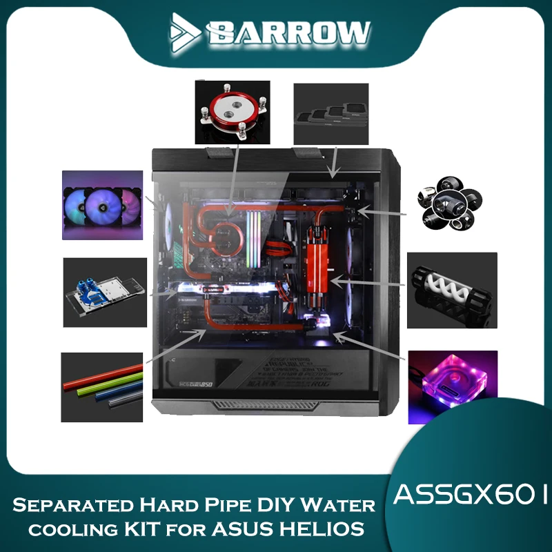 

Barrow Pc Water Cooling System for ASUS HELIOS Case,MOD Water Cooling Resevoir Pump Kit for PC CPU GPU