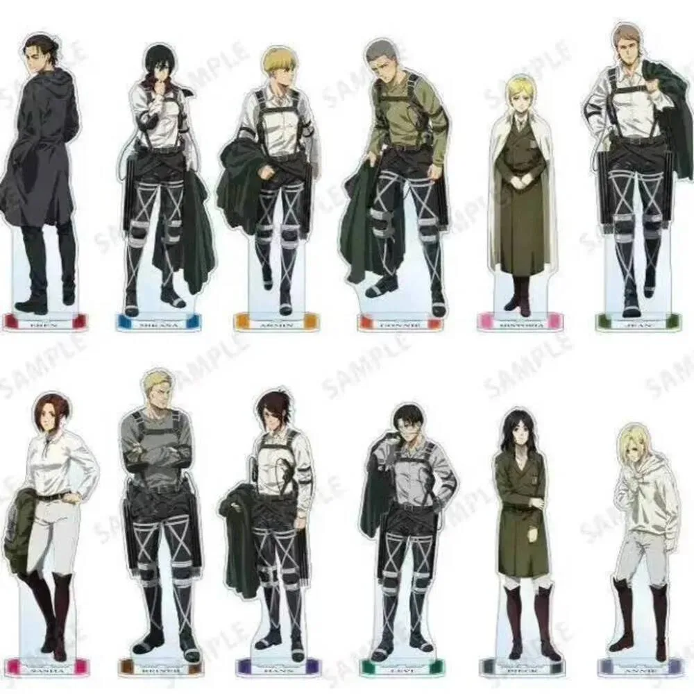 ataque-em-tita-eren-jaeger-mikasa·ackerman-erwin-smith-acrilico-suporte-figura-modelo-placa-cosplay-anime-colecao-decoracao-de-mesa