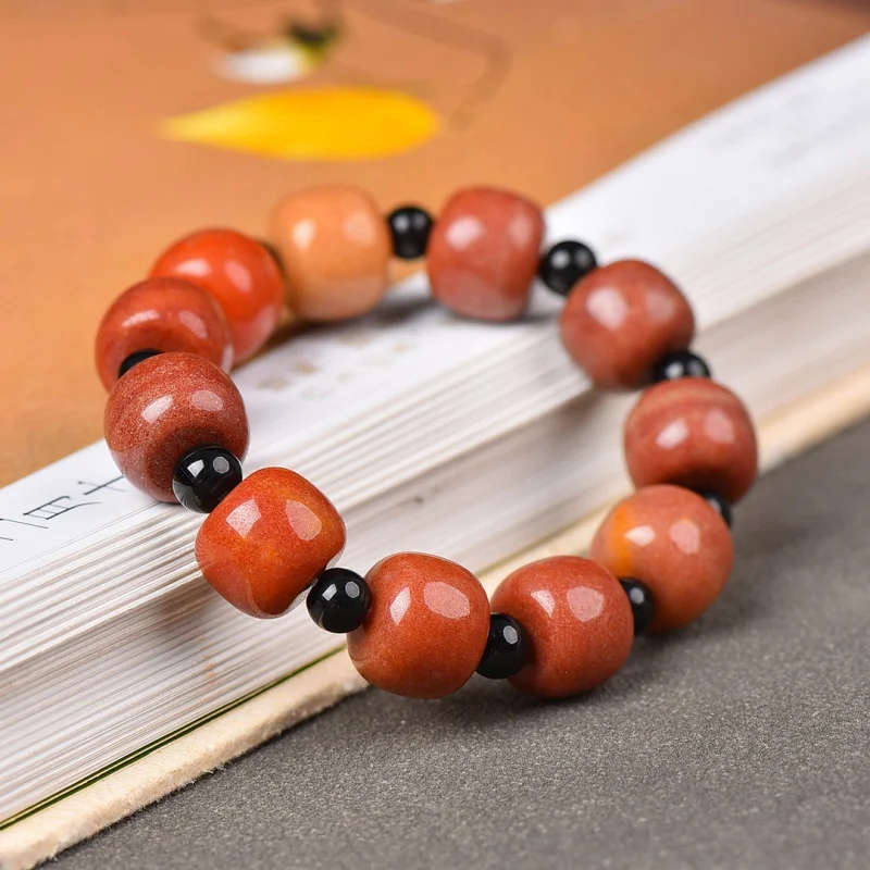 

Golden Silk With No-Serene Pendant Pumpkin Loose Beads Jade Bracelet