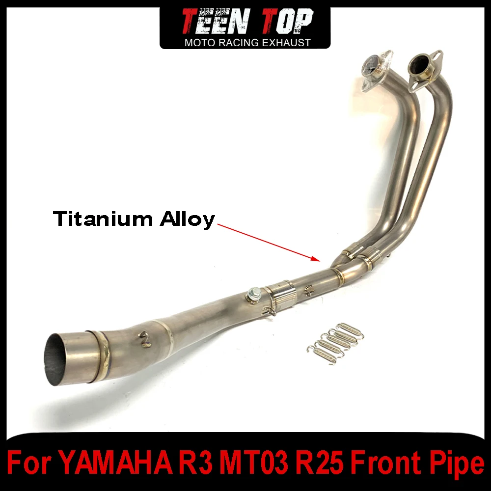 51MM For Yamaha R3 R25 MT03 Exhaust Elbow Modified Motorcycle Exhaust Front Link Pipe Titanium Alloy YZF-MT03 Tube