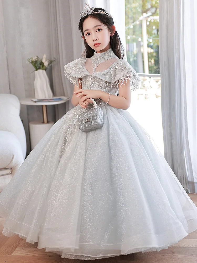 

Children's dress princess dress high-end light luxury niche girls' evening dress foreign style host flower girl