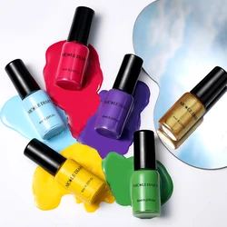 NICOLE DIARY Stamping Nail Polish Black White Gold Silver Nail Art Printing Varnish DIY Design for Stamping Plate Nails Painting